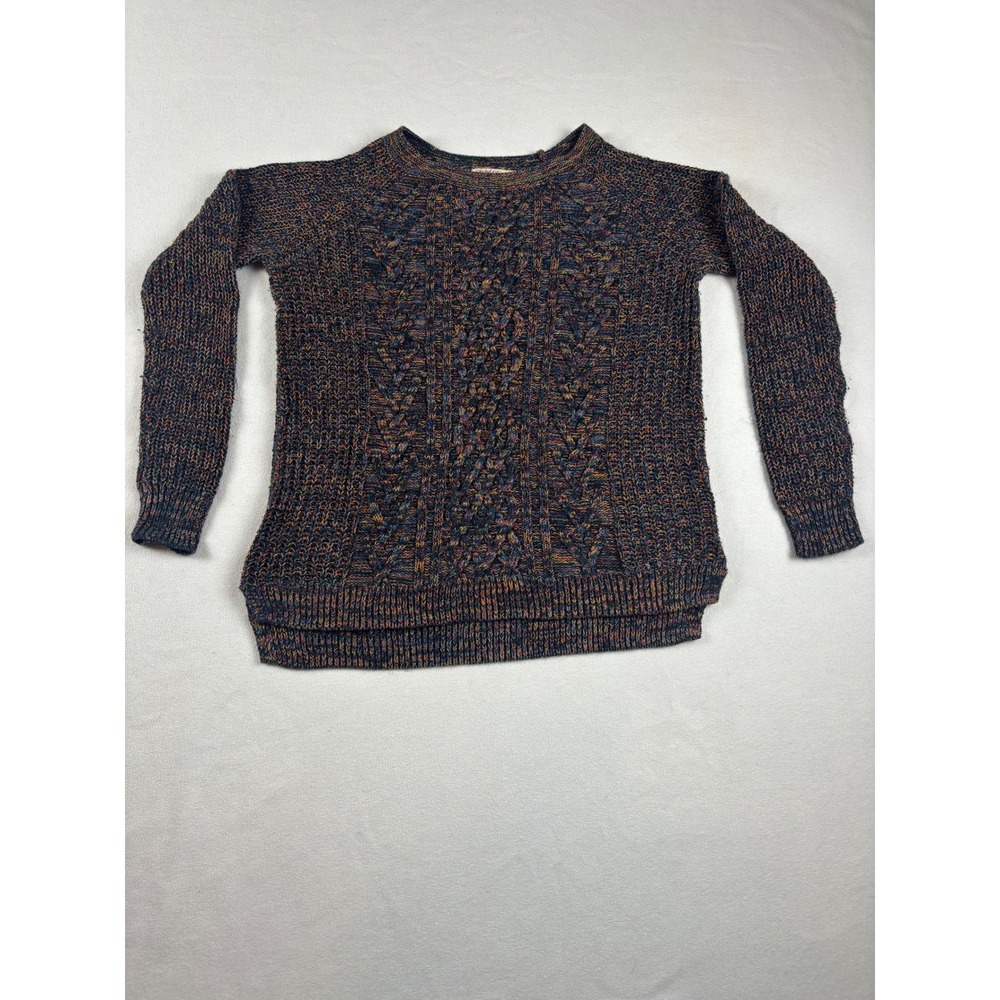 Faded Glory Kids Girls Multicolor‎ Space Dye Cable Knit Sweater Size M 8-10